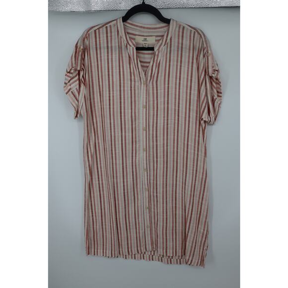 Thread and Supply Pink Striped Shirt Dress Size M - Women's - Picture 1 of 5